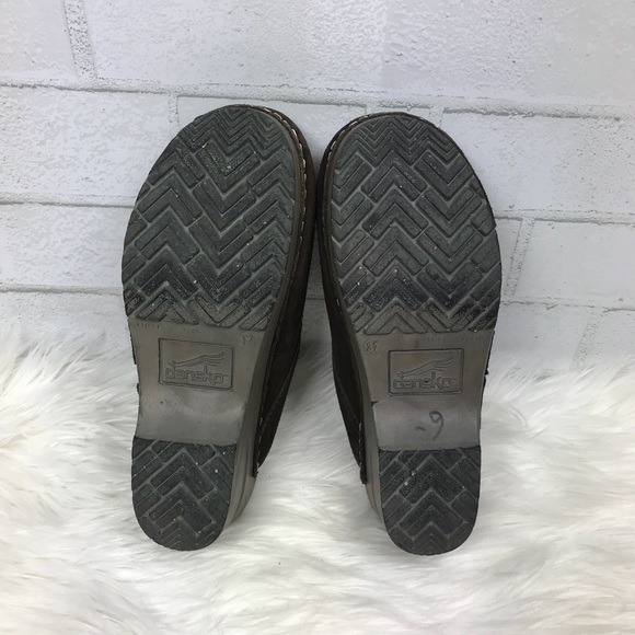 Dansko Leather Suede Mule Clog Comfort Wear - Picture 6 of 7